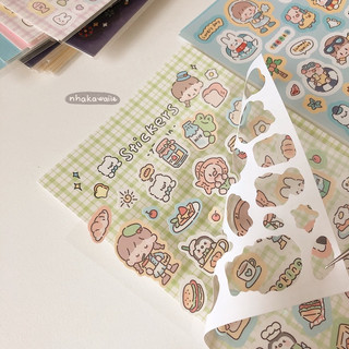 Hình dán sticker cute trang trí toploader zZoton không thấm nước