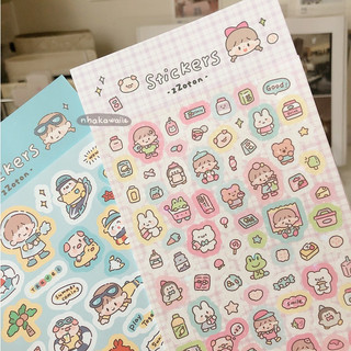 Hình dán sticker cute trang trí toploader zZoton không thấm nước