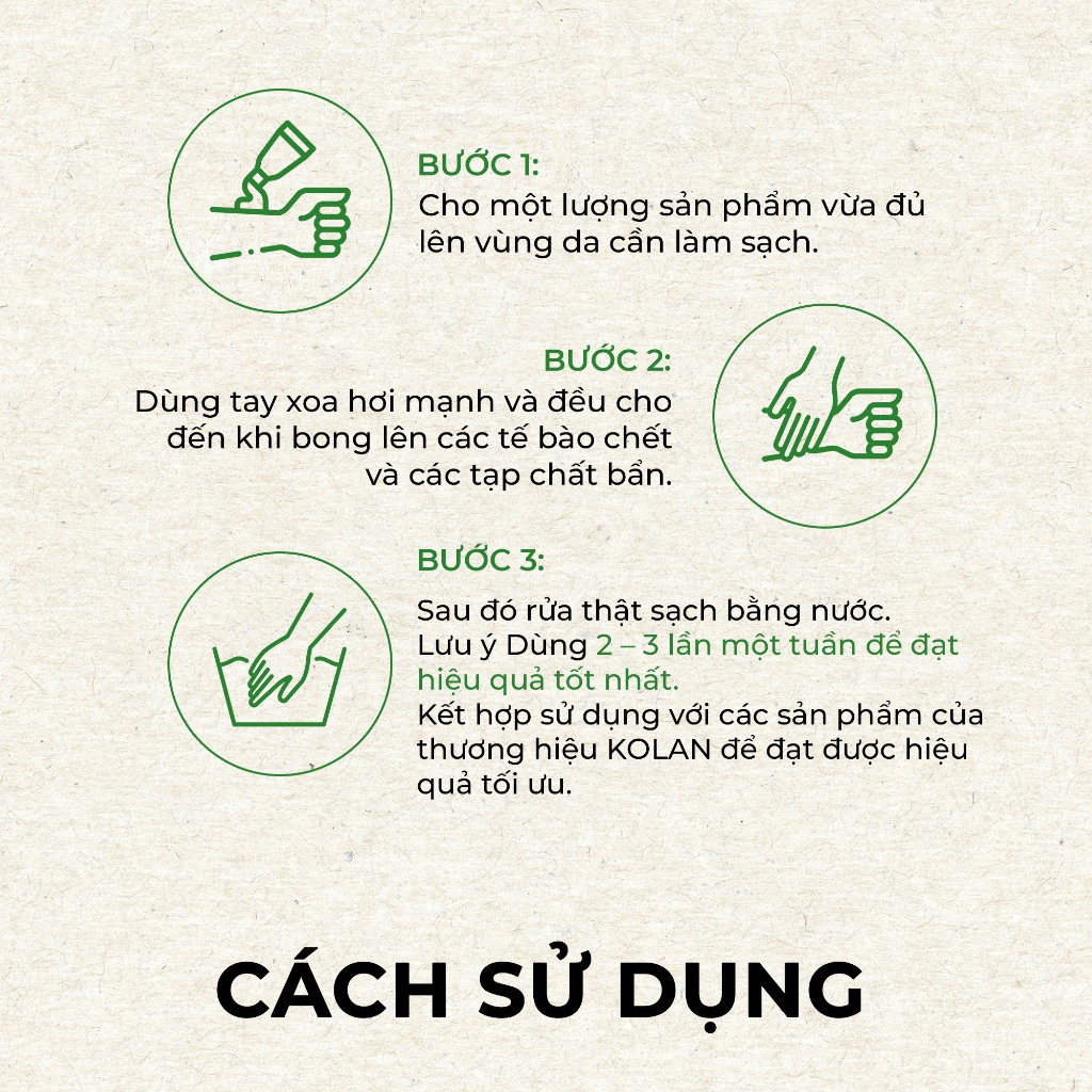 [Date 08/2027] Tẩy Tế Bào Chết Body KOLAN 200ml, Dưỡng Ẩm, Chăm Da Sáng Mịn