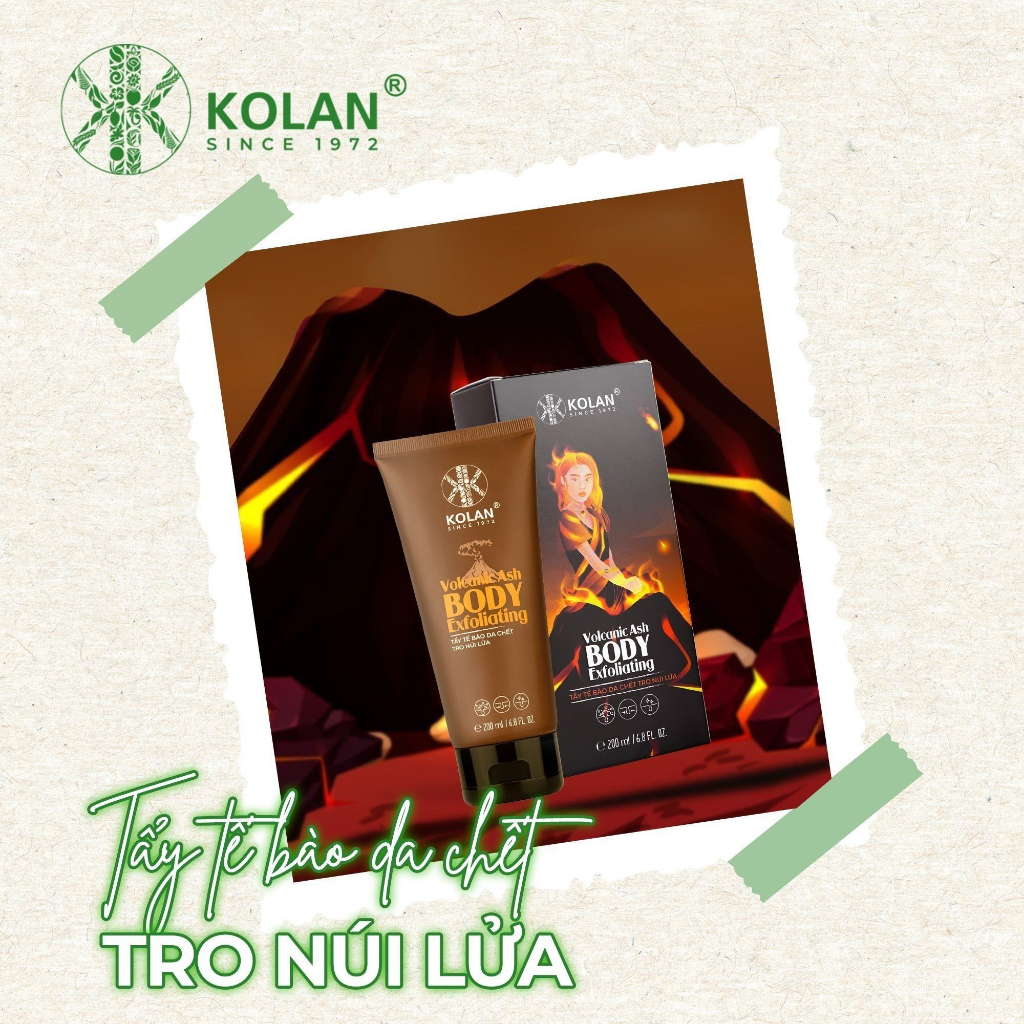 [Date 08/2027] Tẩy Tế Bào Chết Body KOLAN 200ml, Dưỡng Ẩm, Chăm Da Sáng Mịn