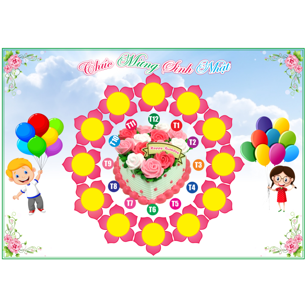 Bảng chúc mừng sinh nhật in bạt lụa kích thước 60cmx90cm, 70cmx100cm, 80cmx120cm giá siêu rẻ