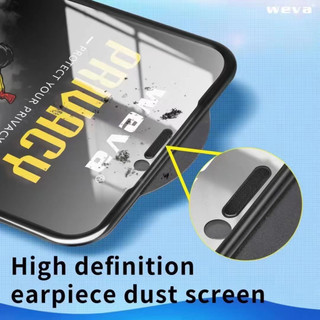 Kính FULL MÀN viền gờ CHỐNG VỠ MÉP kèm CHỐNG NHÌN TRÔM và CHỐNG BUI MÀNG LOA KiNGBON cho iPHONE X -> 14PROMAX