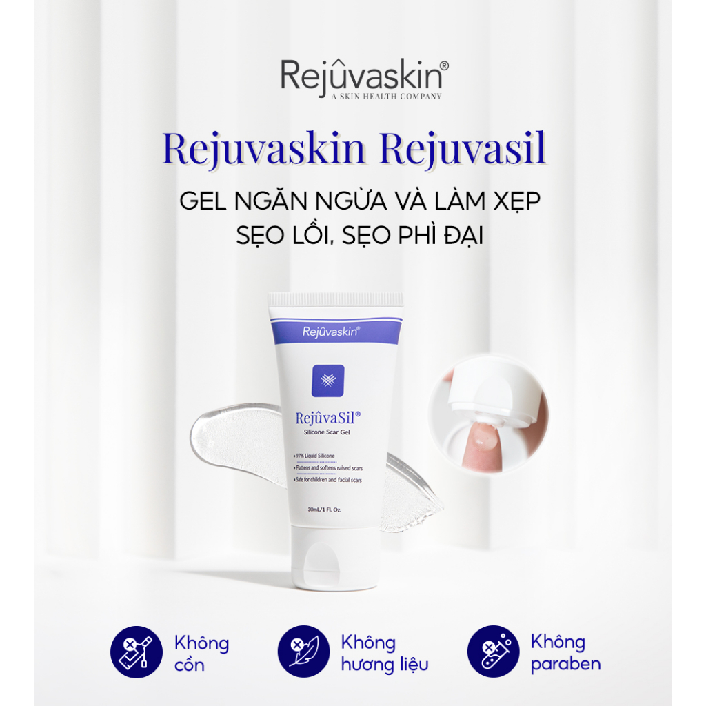 Ảnh Sample Gel ngăn ngừa sẹo và làm xẹp sẹo lồi, sẹo phì đại REJUVASKIN Rejuvasil 1ml 1
