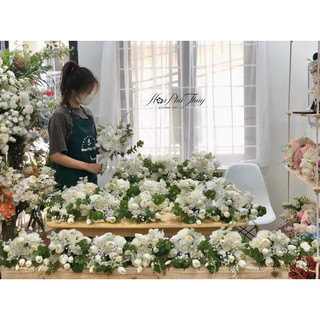 Bó hoa cầm tay cô dâu( Hoa lụa cao cấp) CEVERIA