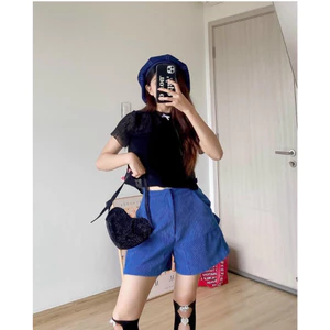 🎀 SET 3SP ÁO REN & QUÂY & SHORT KAKI⚡HỎA TỐC⚡ MEOINDAHOUSE