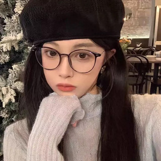 Gọng Kính Cận - Gọng Nhựa Kết Hợp Kim Loại Mắt Tròn Dễ Thương Chống Ánh Sáng Xanh, Chống UV400 Ms 832