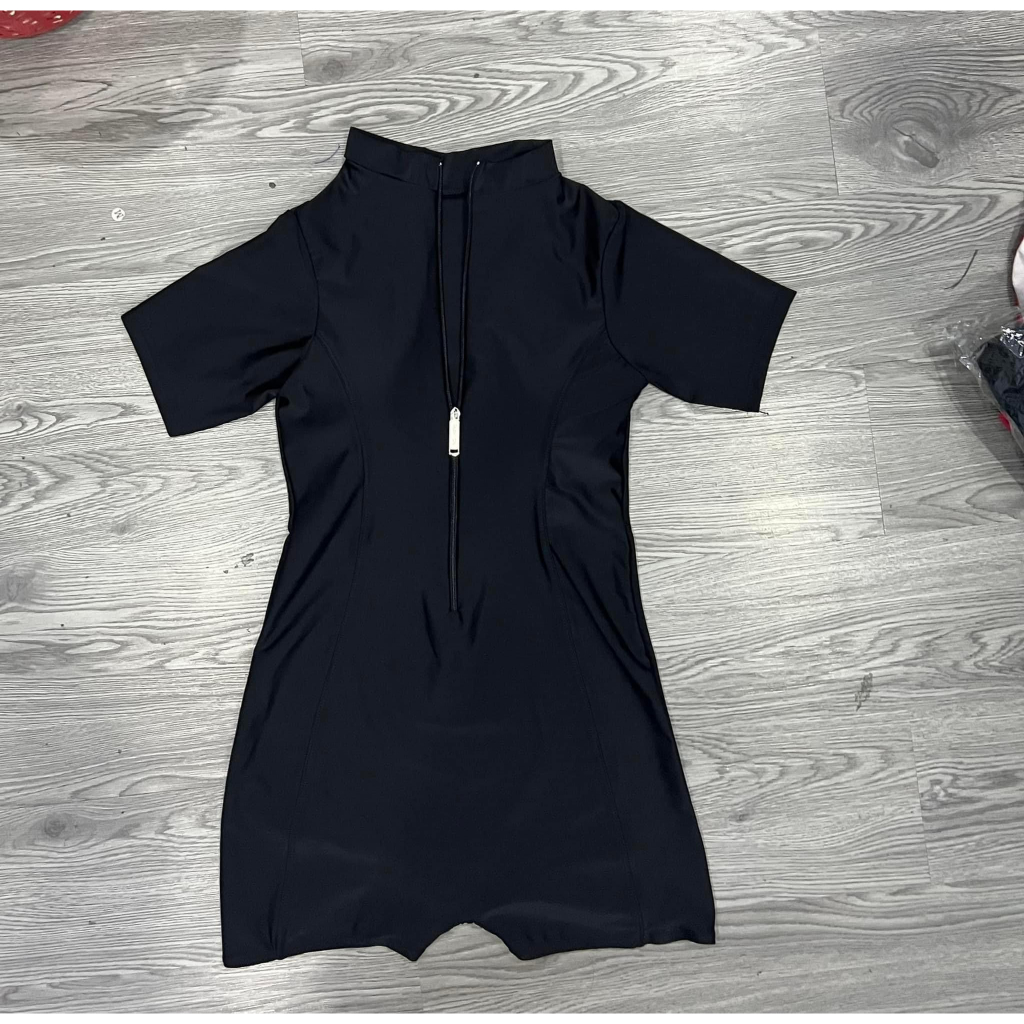 Đồ bơi đi biển bikini liền thân tay ngắn khóa kéo form shost sành điệu kín đáo HAN.T SHOP