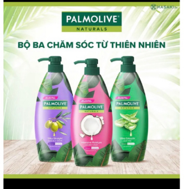Dầu gội kèm dầu xả  2 in 1 Palmolive Suôn mượt & Óng ả 600ML chiết xuất thiên nhiên