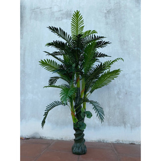 Cây dừa cổ thụ 5 nhánh cao 1,7m cao cấp - Cây giả decor