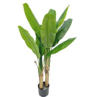 Bộ 2 cây chuối quê giả cao 1,6m - Cây giả decor