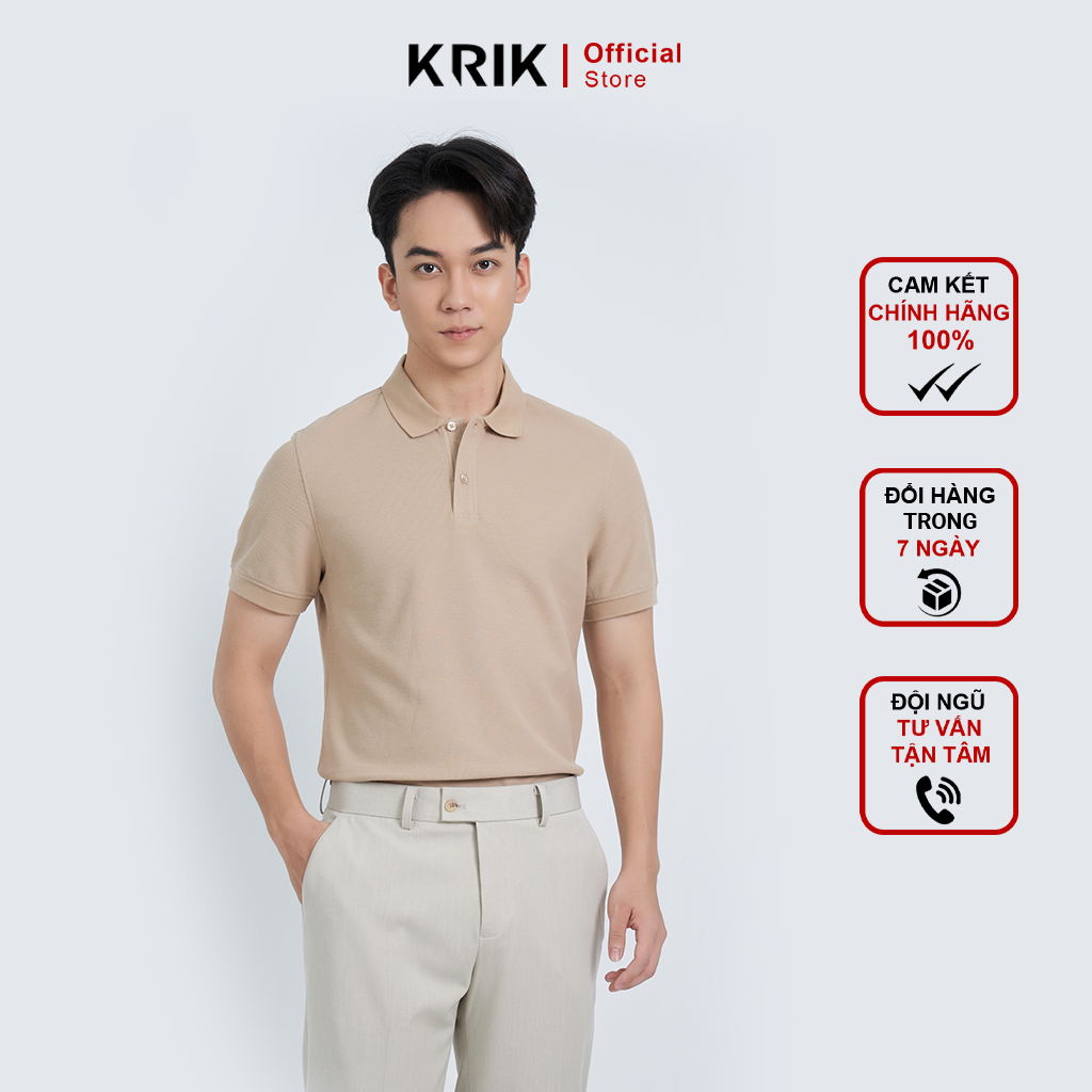 Áo Polo Nam KRIK Cổ Đức Chất Liệu Cotton Cao Cấp Form Fitted Ôm Vừa Vặn PL2029