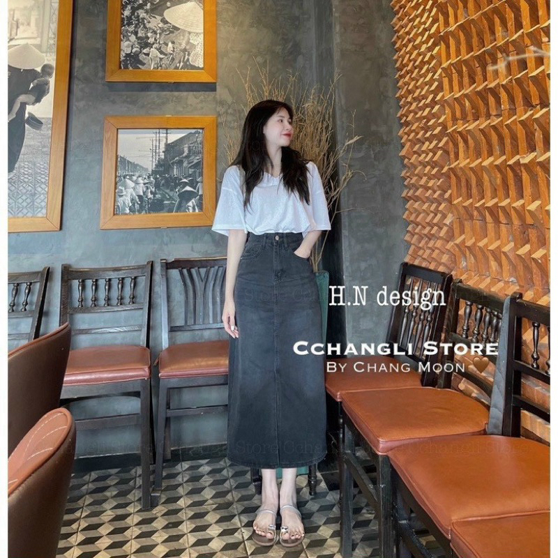 CHÂN VÁY JEASN NỮ SIÊU XINH XÁM KHÓI  #930
