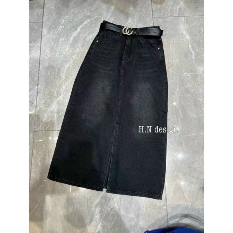 CHÂN VÁY JEASN NỮ SIÊU XINH XÁM KHÓI  #930