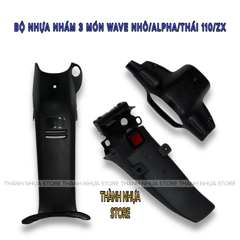 Dàn áo Wave nhỏ/Thái 110/Alpha/Zx - 3 món nhựa nhám