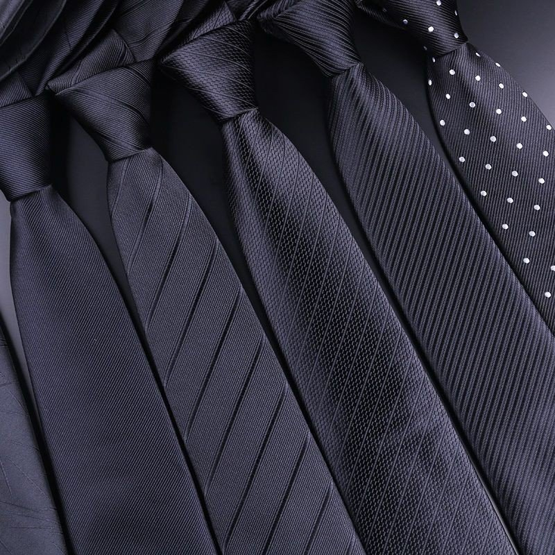 Cà vạt nam màu đen bản to 8cm phong cách chững chạc, cravat công sở ...
