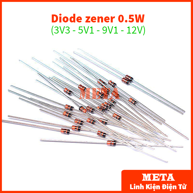 25 Diodes Zener BZX55C4V7-CDI40 – 0,5W 4,7V, Boîtier DO35, Lot CDIL