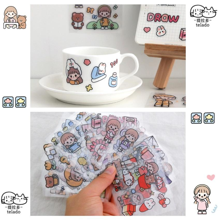 Hộp 1000 Sticker 100 tấm sticker hình dán - quà tặng dán hoạt hình ...