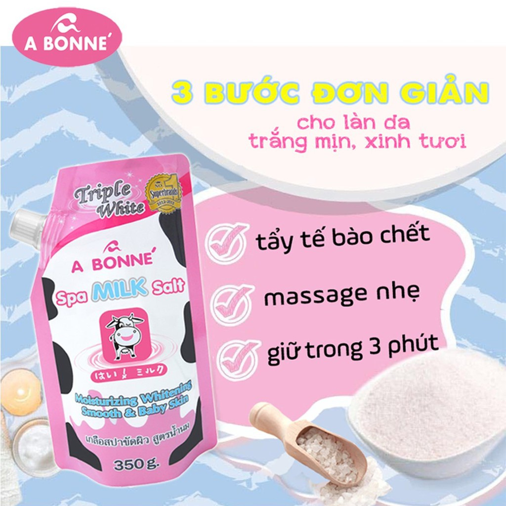 Muối tắm sữa bò tẩy tế bào chết A Bonne Spa Milk Salt 350g