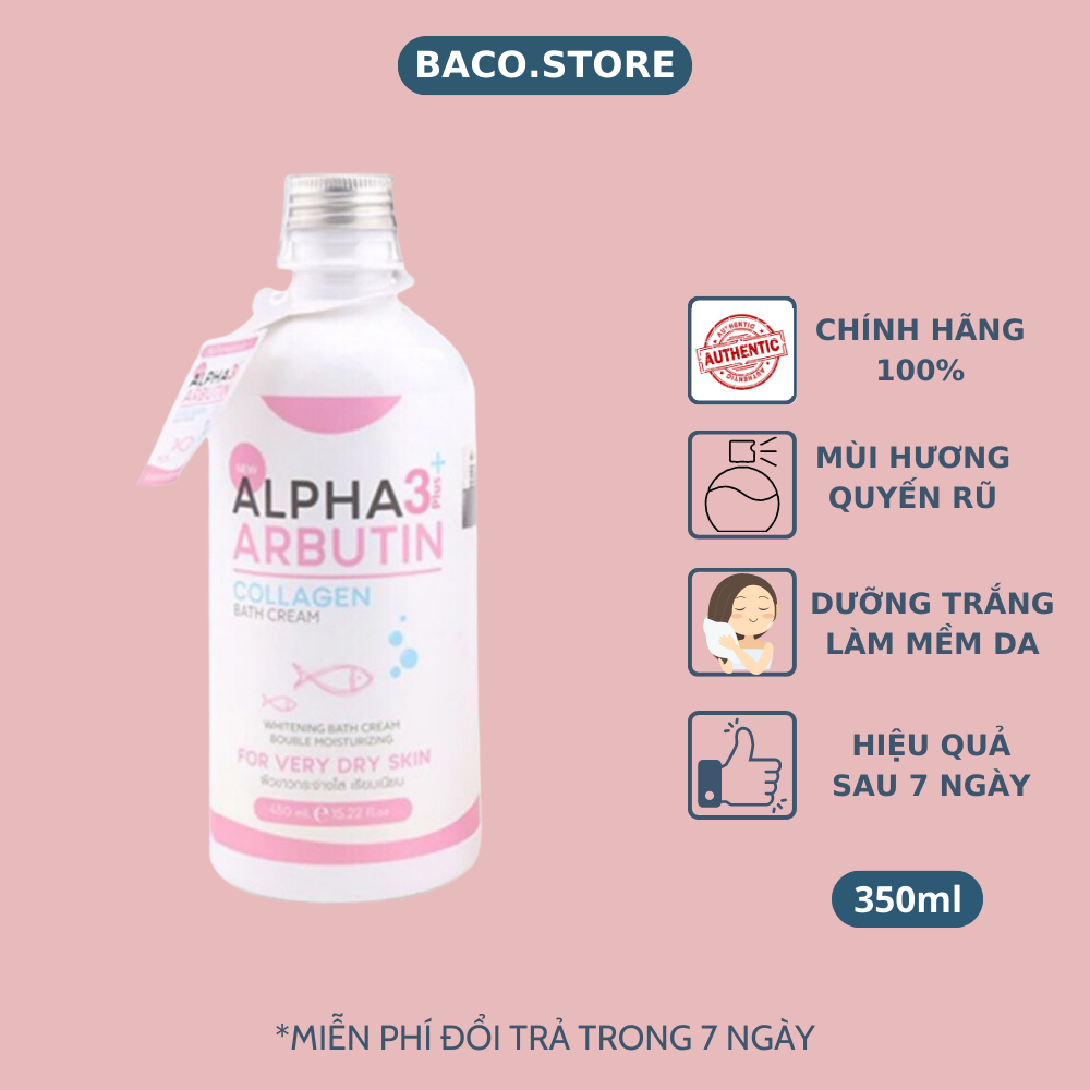 Sữa Tắm Dưỡng Trắng Da Alpha Arbutin 3+ Chính hãng Thái Lan 350ml