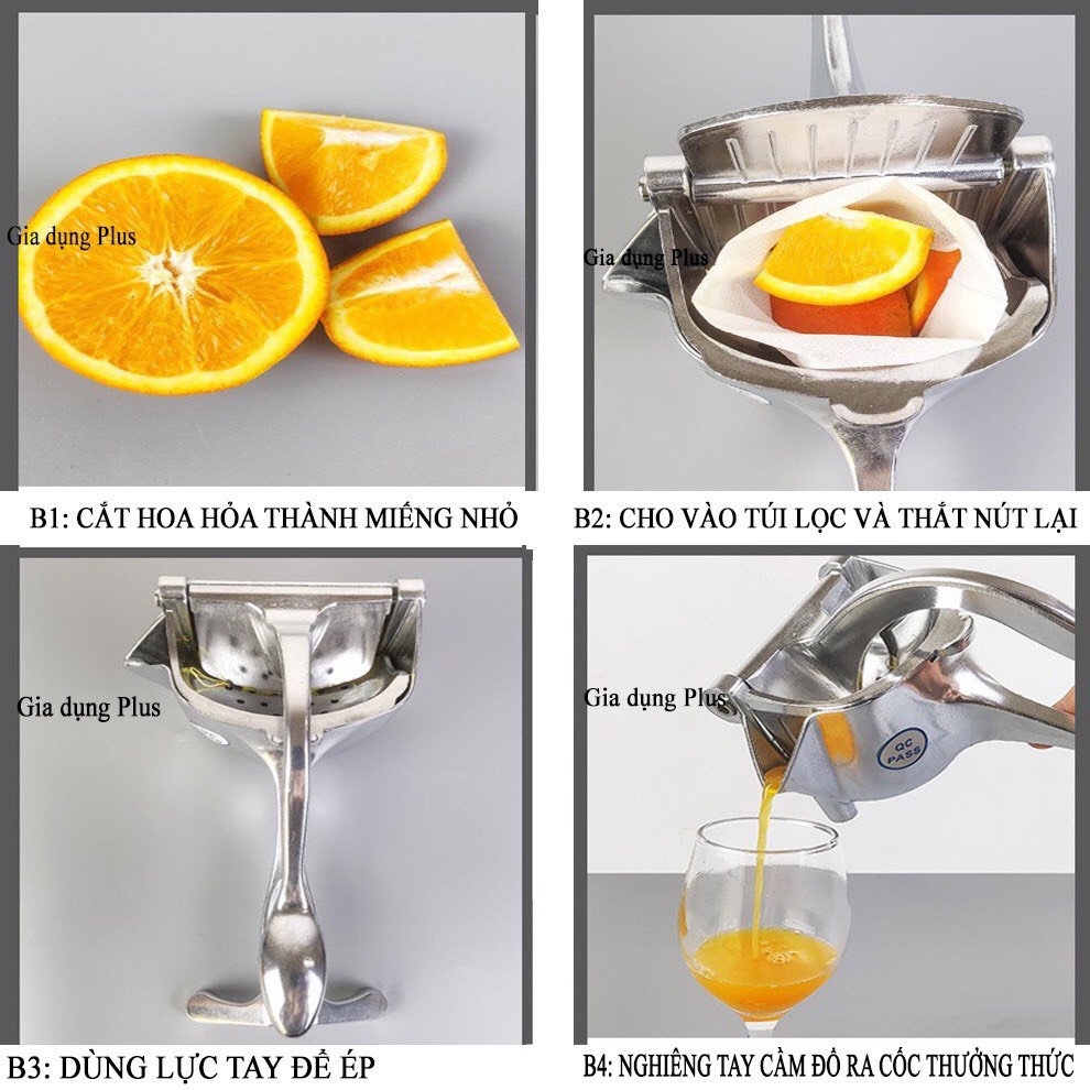 Máy ép trái cây hoa quả cầm tay  - ép hoa quả bằng tay nhỏ gọn đa năng