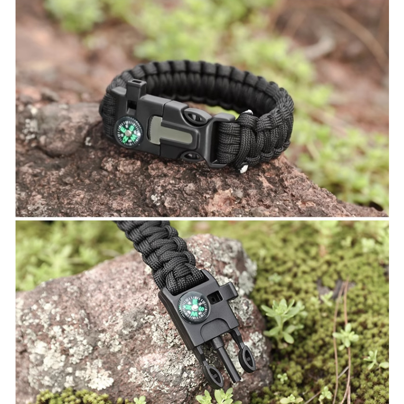Vòng Tay Sinh Tồn Paracord Đa Chức Năng La Bàn  Lưỡi Cưa Còi Kêu Cứu  Đánh lửa