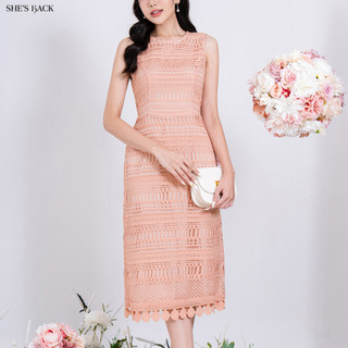 Đầm Đi Tiệc SHE'S BACK Ren Sát Nách Váy Dạ Hội Trẻ Trung Thanh Lịch S63F23Q028
