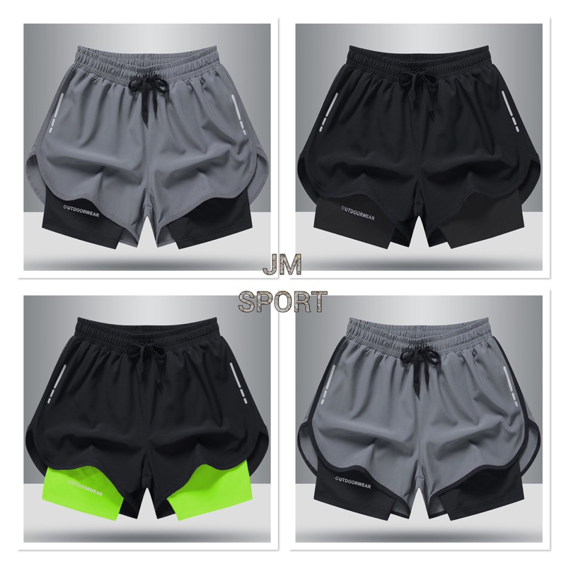 Quần short đùi nam thể thao hai lớp, quần bơi nam chống thấm nước chơi tennis, bóng rổ, tập gym....HOT HOT 2025