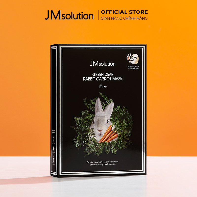 JMsolution Mặt Nạ Cà Rốt Green Dear Rabbit Mask Pure 30ml - Phục Hồi Làm Dịu Da - Chính Hãng