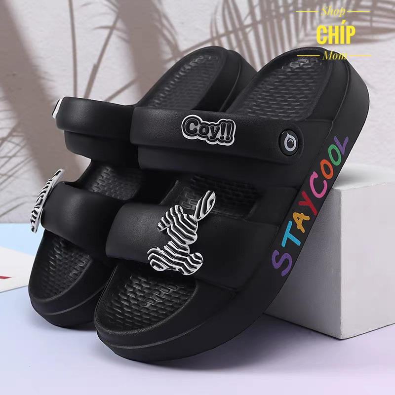 sandal bé gái dép quai hậu cho bé gái gấu êm chân mềm STAYCOOl đi học đi chơi mùa hè chống nước đi mưa QN 609 ( ảnh thật