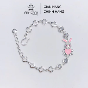 Lắc Bạc Thỏ Hồng Cho Bé Gái - Minh Canh Jewelry