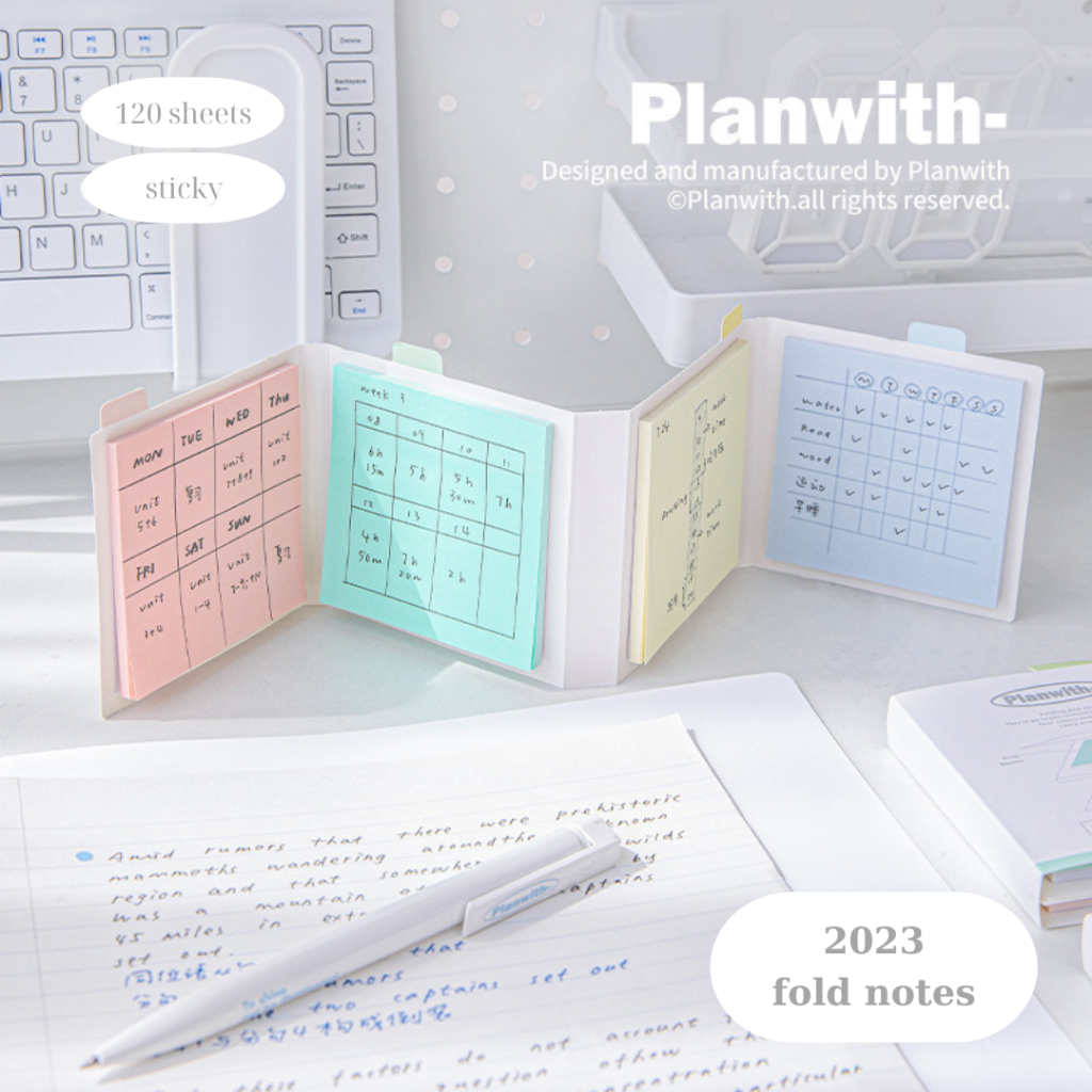 Giấy Note - Tập 120 Tờ Giấy Ghi Chú Trơn Có Keo 4 Màu Planwith- Đóng ...