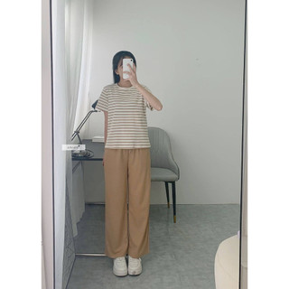 Quần lưng thun nữ - quần ống rộng nhiennhienvintage NQD00001