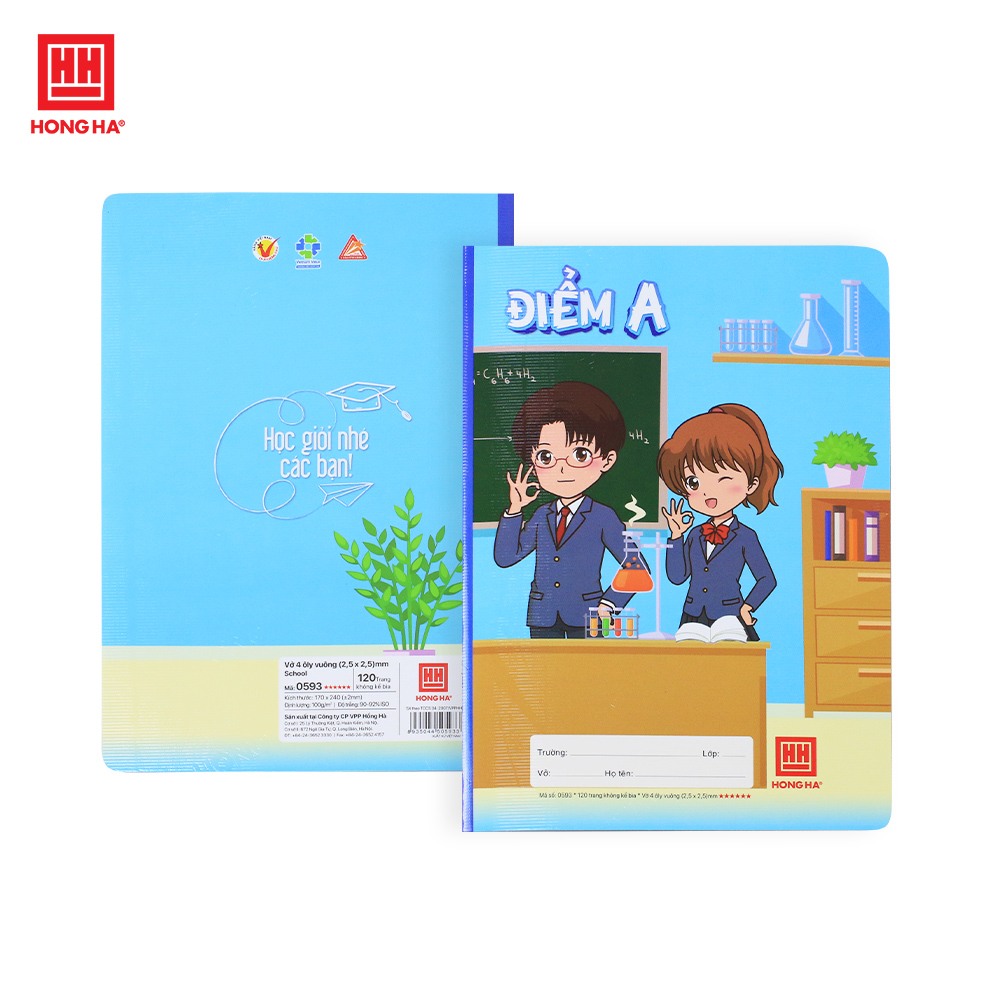 Ảnh Vở 4 ô ly 120 trang Hồng Hà Điểm A định lượng cao 100gsm - 0593 4