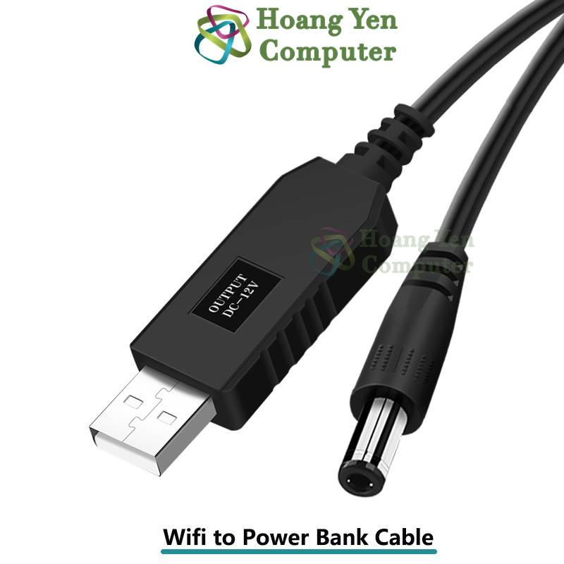 Cáp Chuyển Đổi 5V sang 12V, 5V sang 9V (Dùng cho modem Wifi 12V-0.5A) - Hoangyencomputer