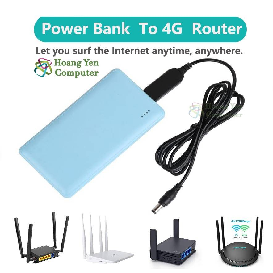 Cáp Chuyển Đổi 5V sang 12V, 5V sang 9V (Dùng cho modem Wifi 12V-0.5A) - Hoangyencomputer