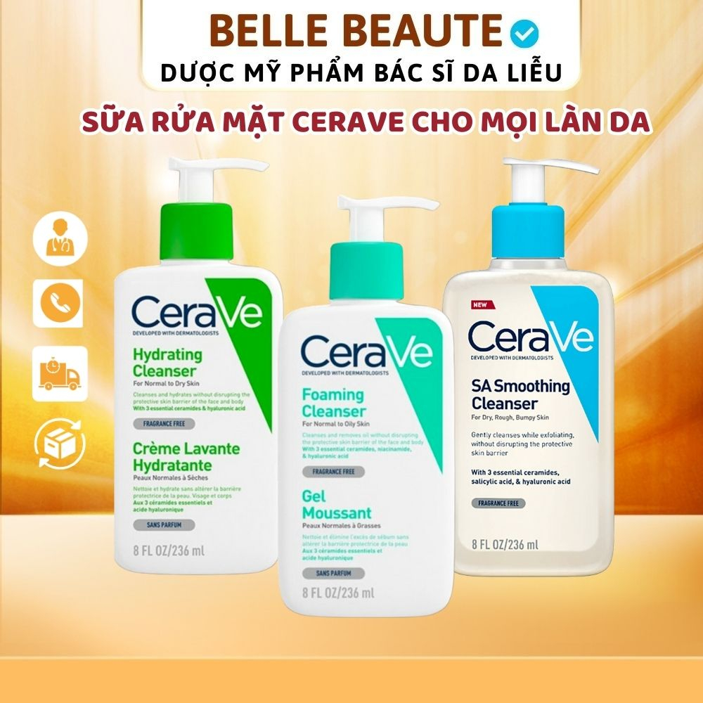 Sữa Rửa Mặt CeraVe Foaming, Hydrating, SA Smoothing Cleanser - Da Dầu ...