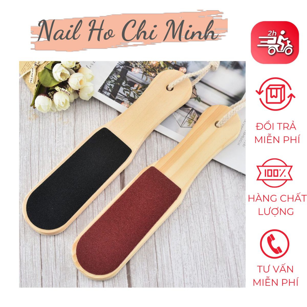 [Sản phẩm mới] Cây chà gót chân, cây mài mịn gót chân cán gỗ cao cấp 2 mặt nhám tiện lợi