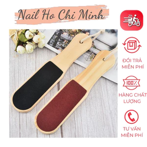 Cây chà gót chân, cây mài mịn gót chân cán gỗ cao cấp 2 mặt nhám tiện lợi