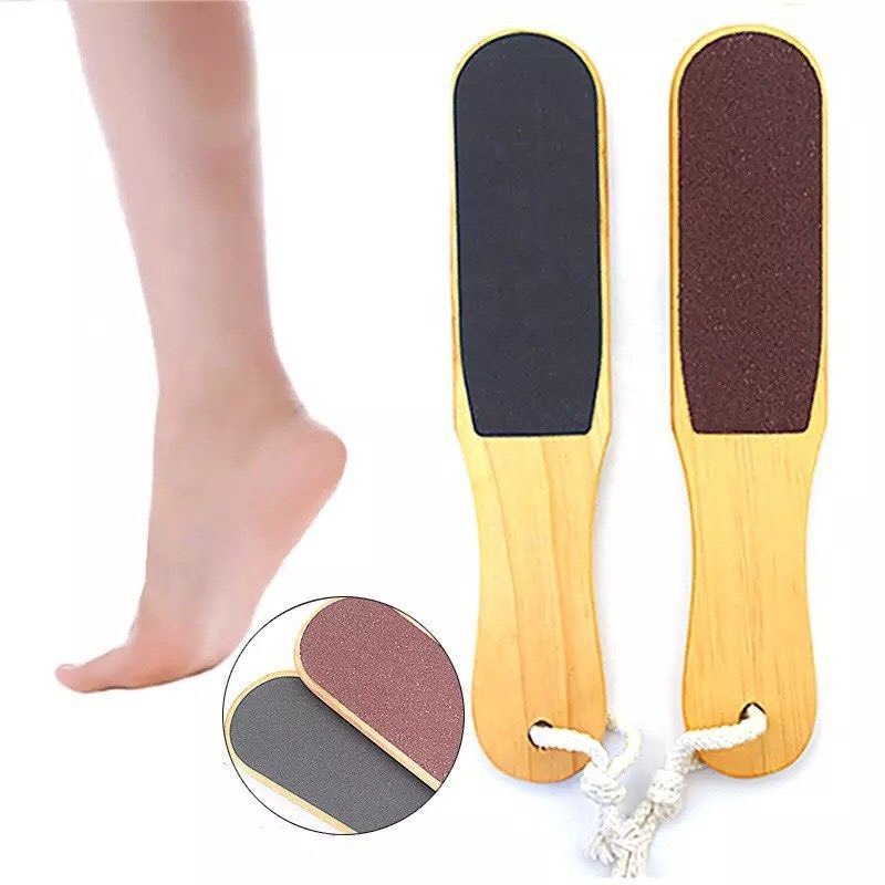 [Sản phẩm mới] Cây chà gót chân, cây mài mịn gót chân cán gỗ cao cấp 2 mặt nhám tiện lợi