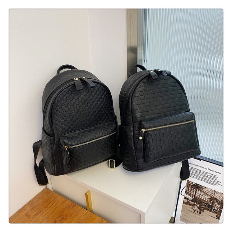 MASON BACKPACK ĐEN - Balo DA PU CAO CẤP đi học , đi làm , đi du lịch ...