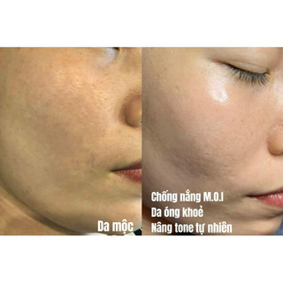 [Tặng túi/ ví] KEM CHỐNG NẮNG nâng tone tự nhiên M.O.I 40ML - Natural Tone Up Sun Milk