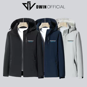 Áo khoác gió đôi nam nữ in Dwin 2 lớp chất liệu dù cao cấp unisex form rộng đi mưa,cản gió AK02A