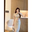 Set Dạ Tiêu 2 Lớp Áo Dạ Tay Cộc Mix Chân Váy Dáng Dài Siêu Xinh Kèm Ảnh Thật (cvay dài 90cm)