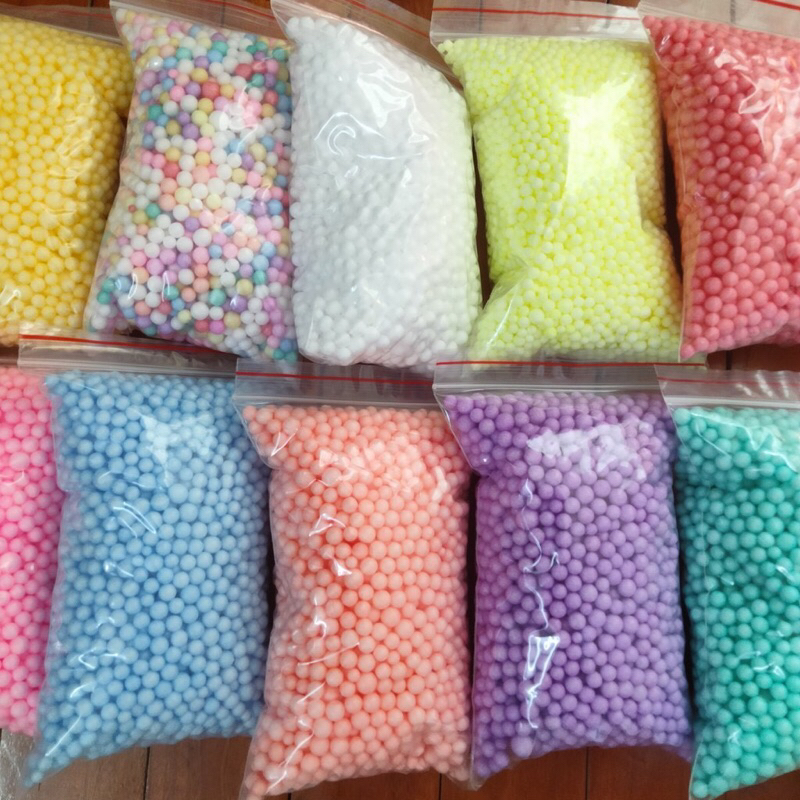 [RẺ VÔ ĐỊCH] Hạt xốp màu siêu đẹp, hạt tròn, màu đẹp ( kích thước túi 20cm x 12 x 7cm),gói xốp màu