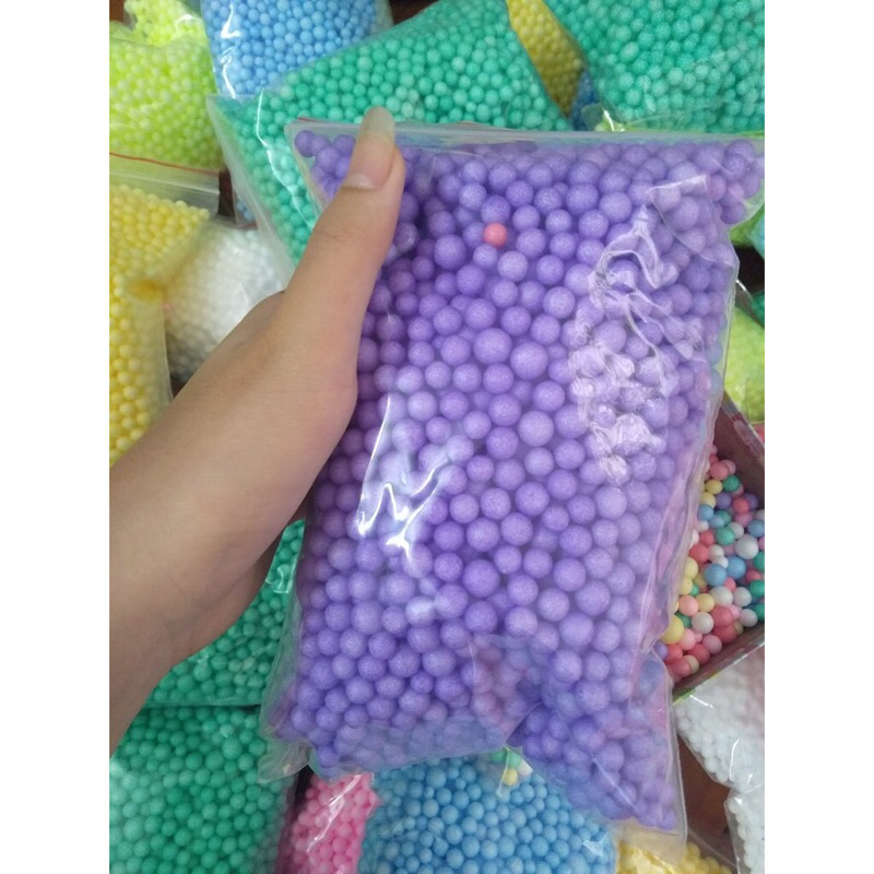 [RẺ VÔ ĐỊCH] Hạt xốp màu siêu đẹp, hạt tròn, màu đẹp ( kích thước túi 20cm x 12 x 7cm),gói xốp màu