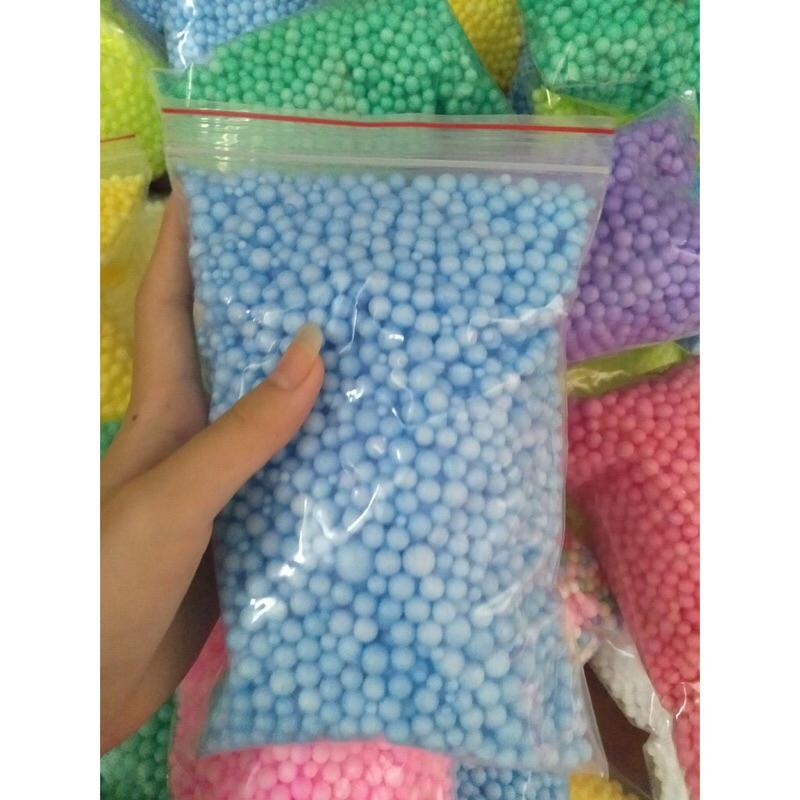 [RẺ VÔ ĐỊCH] Hạt xốp màu siêu đẹp, hạt tròn, màu đẹp ( kích thước túi 20cm x 12 x 7cm),gói xốp màu