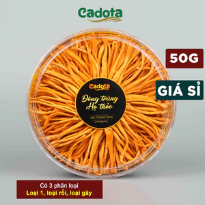 Lọ 50 gam - Đông Trùng Hạ Thảo Sợi Sấy Khô CADOTA – Sấy Thăng Hoa , Xưởng Trực Tiếp Sản Xuất