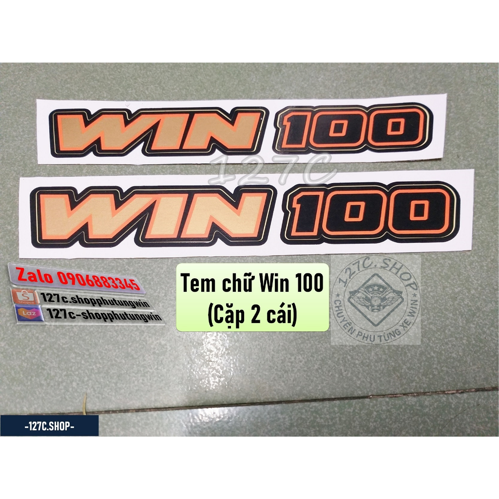 [HCM] Tem chữ Win 100 (Cặp 2 cái) | Shopee Việt Nam