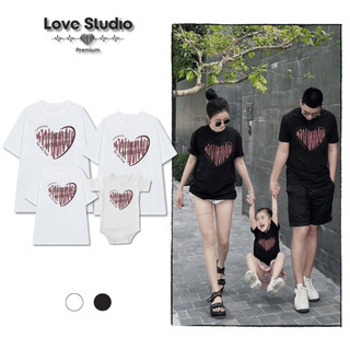 Áo gia đình bố mẹ bé trai gái sơ sinh body suit cho bé cao cấp cotton đi chơi chữ LOVE nam nữ du lịch L66 [A079]
