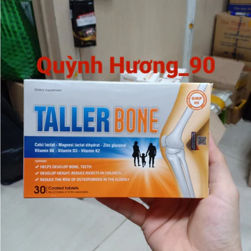 Viên uống bổ sung Canxi TALLER BONE hộp 30 viên giúp bổ sung Canxi,Magie,ZINC,B6,D3,K2 cho xương chắc khỏe